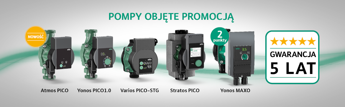 Pompy objęte promocją